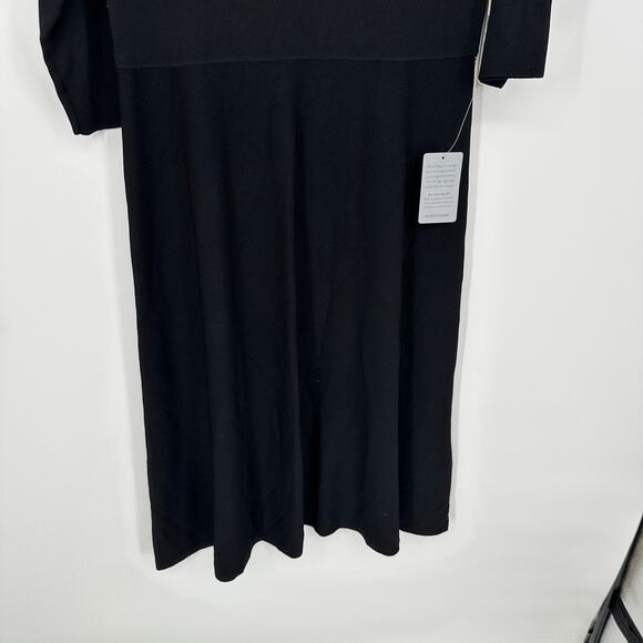 Eliza J Fit and Flare Knit Sweater New Modest Midi Dress in Black Womens XXL - Picture 10 of 13